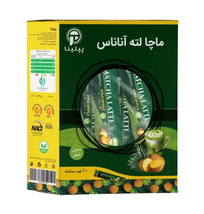 ماچا-لته-اناناس-ریحان